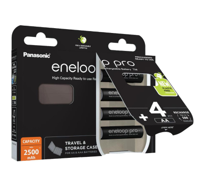 Bateria lub akumulatorek PANASONIC ENELOOP PRO AA 2500mAh 4 szt + box BK-3HCDE/4CP+CASE